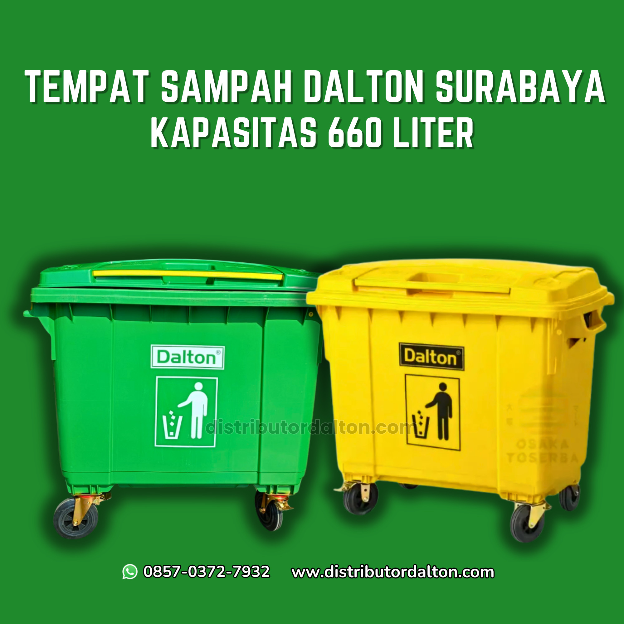 jual tempat sampah 660 liter surabaya