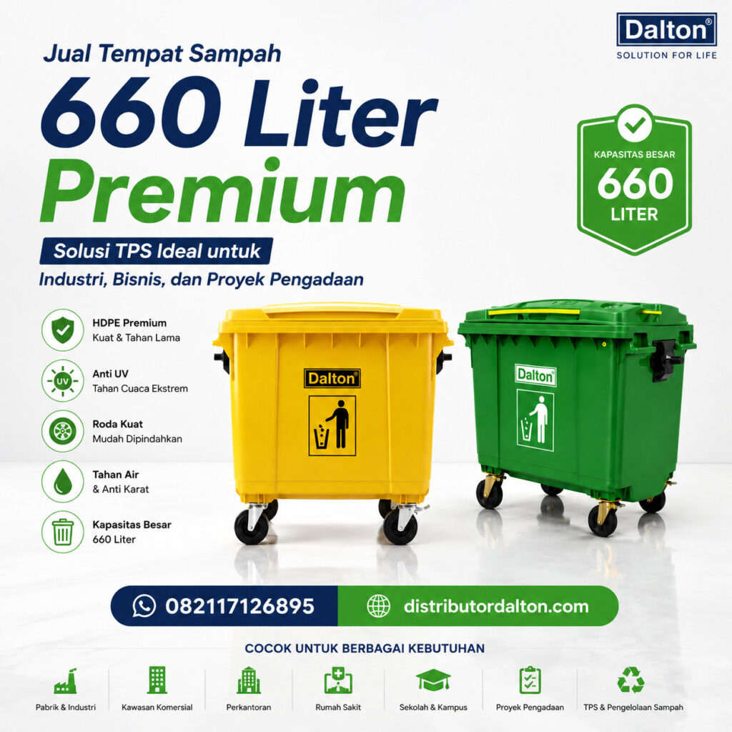 Jual Tempat Sampah 660 Liter Dalton | Retail & Proyek