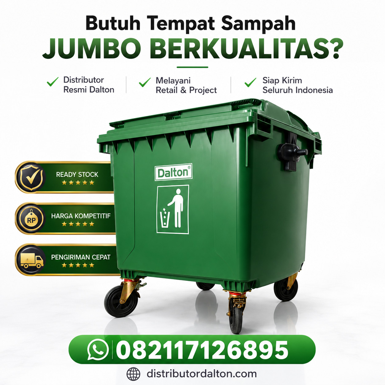 Tempat Sampah Dalton 1100 Liter Roda Tempat Sampah Dalton 1100 Liter Roda - Gambar 5