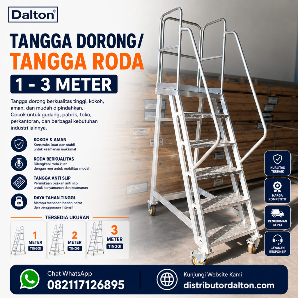 Tangga gudang Aluminium Dalton untuk Gudang dan Pabrik
