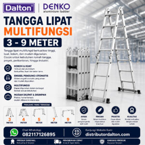 Tangga Lipat serbaguna Denko dan Dalton Aluminium