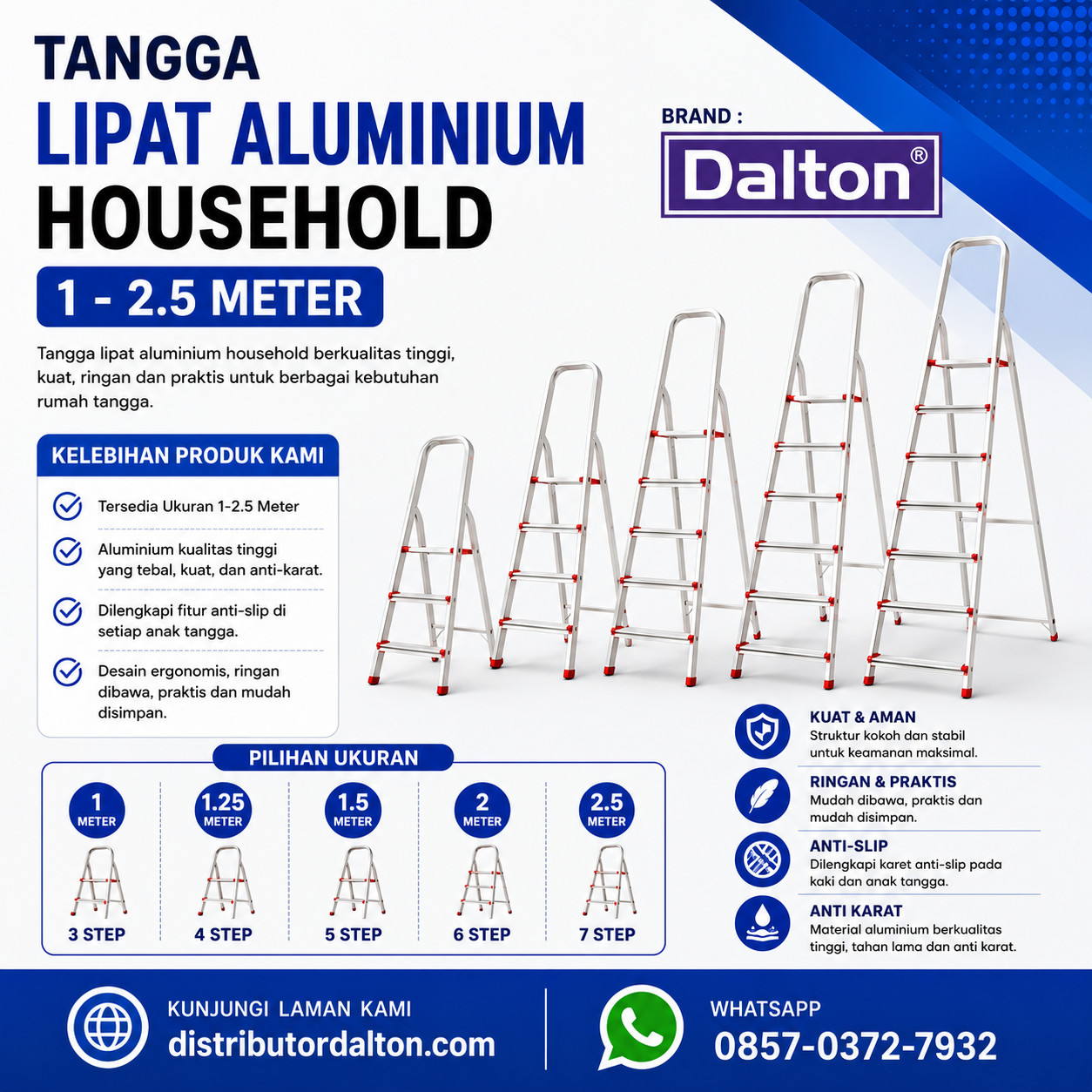 Tangga Aluminium Household Dalton Tangga Aluminium Household Dalton untuk Kebutuhan Rumah Tangga