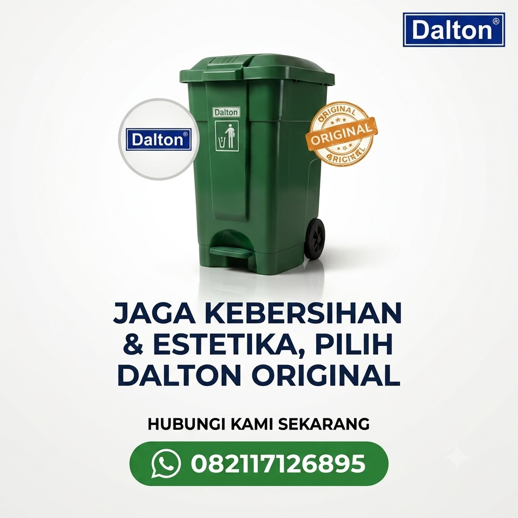 Tempat Sampah 70 Liter Dalton Pedal dan Roda Tempat Sampah 70 Liter Dalton Pedal dan Roda - Gambar 2