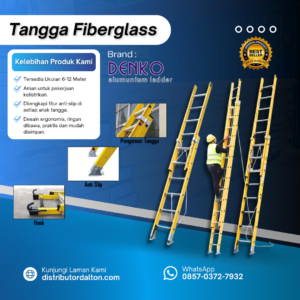 Tangga Fiberglass Denko untuk Teknisi dan PLN