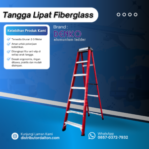 Tangga Lipat Fiberglass untuk Rumah Tangga dan Teknisi