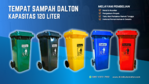 Distributor Tempat Sampah Dalton di Bandung Bahan Plastik HDPE Kapasitas 25 - 1100 Liter tempat sampah dalton 120 liter