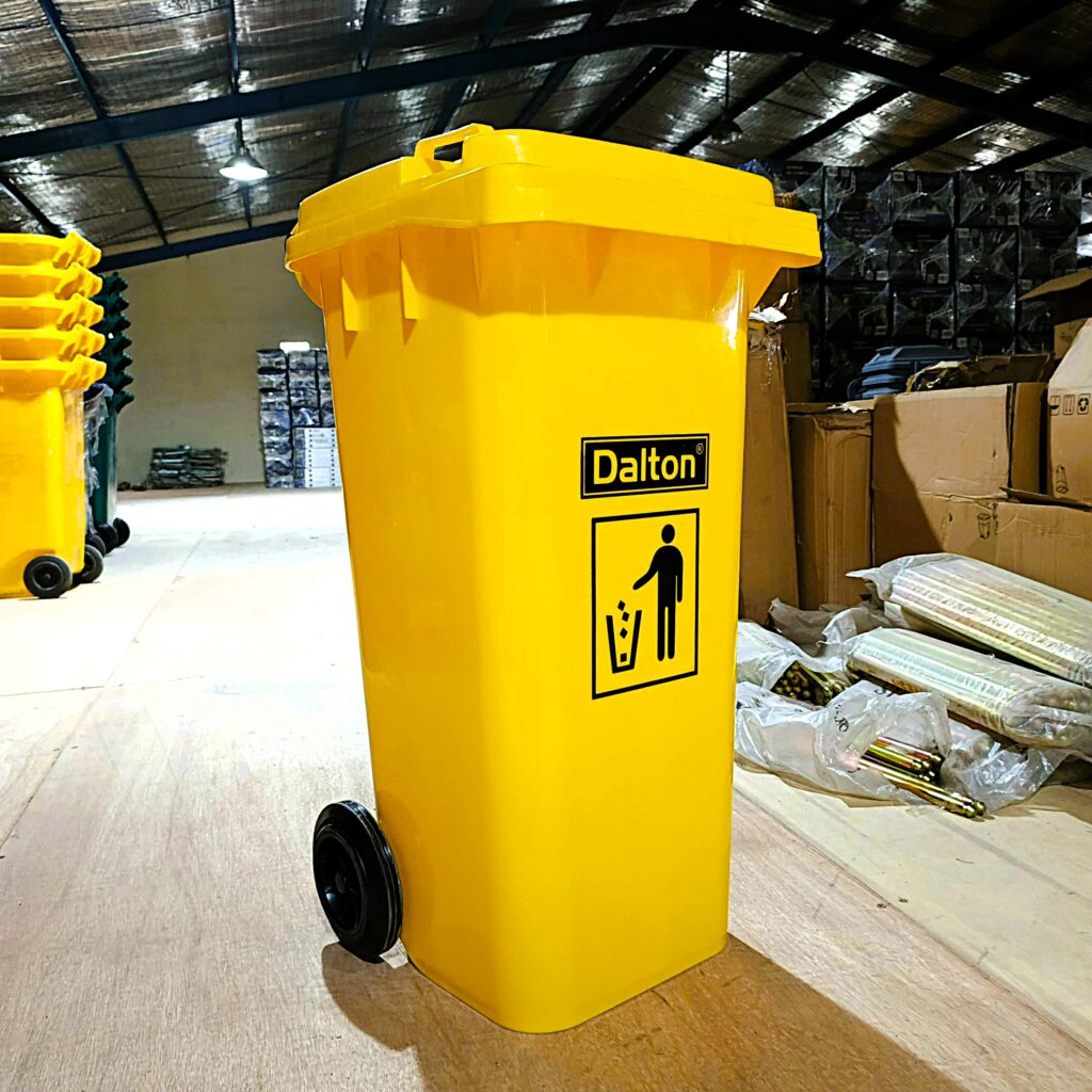 tempat sampah 120 liter dalton kuning