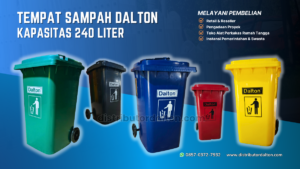 Distributor Tempat Sampah Dalton di Bandung Bahan Plastik HDPE Kapasitas 25 - 1100 Liter tempat sampah dalton 240 liter