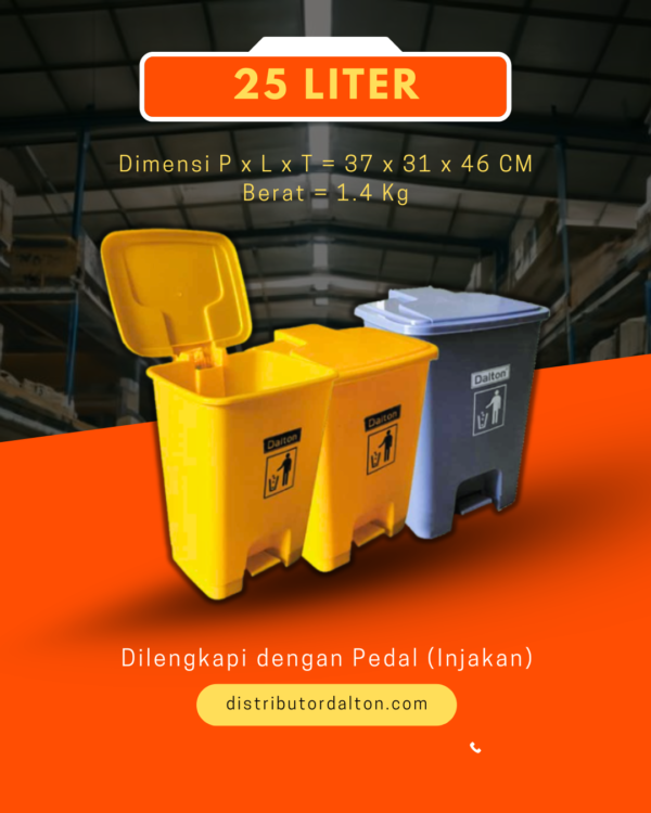Tempat Sampah 25 Liter