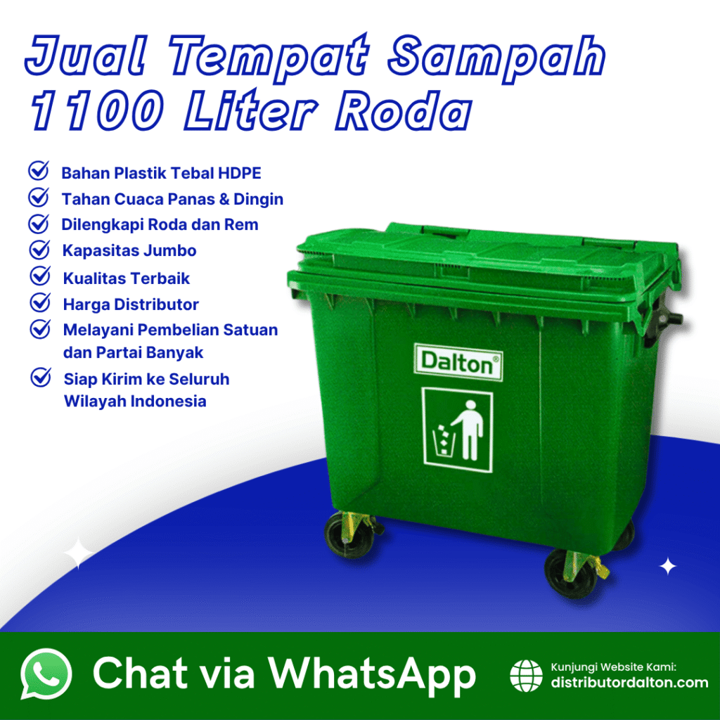 Jual tempat sampah roda 1100 liter