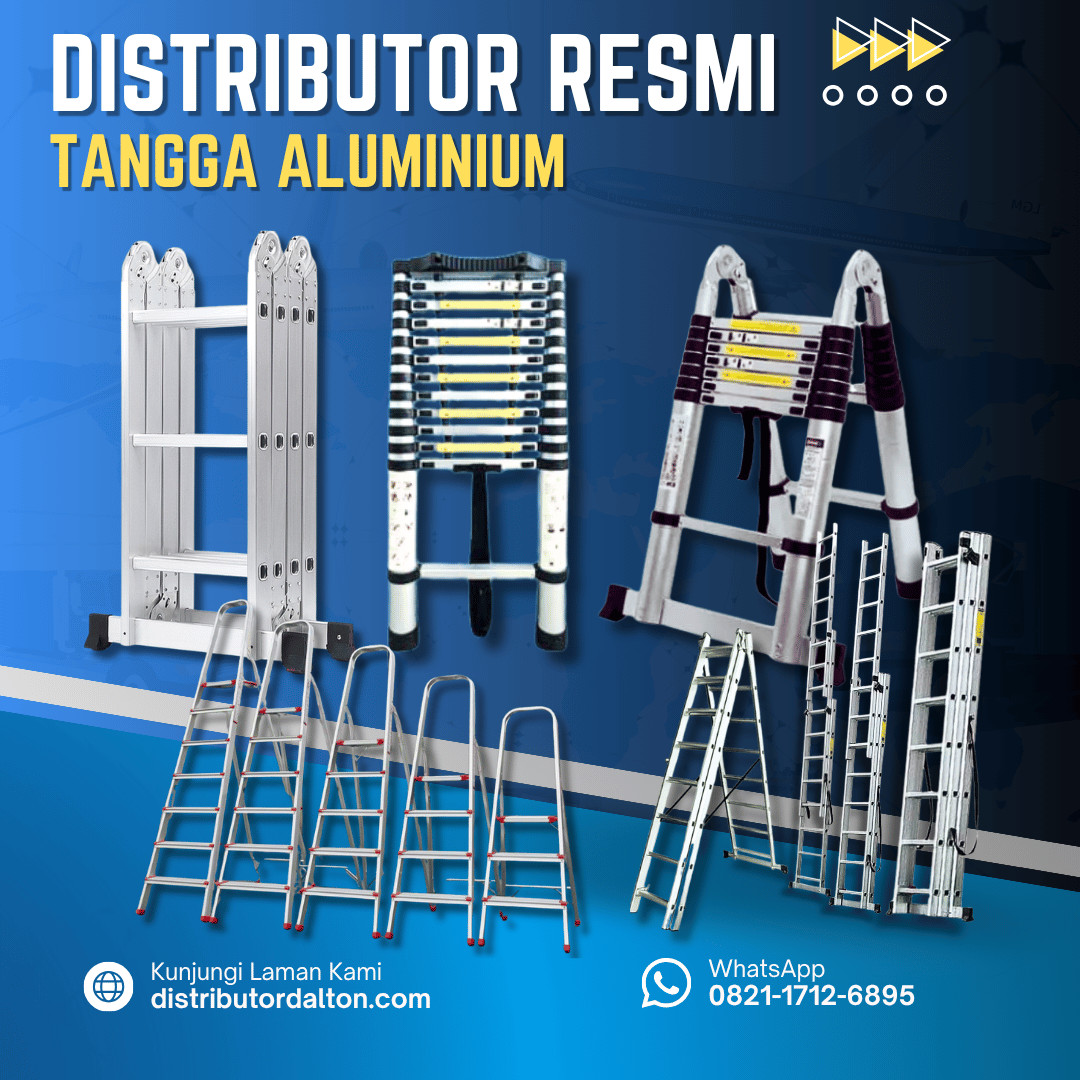 Jual tangga aluminium berkualitas untuk rumah tangga, gudang dan proyek